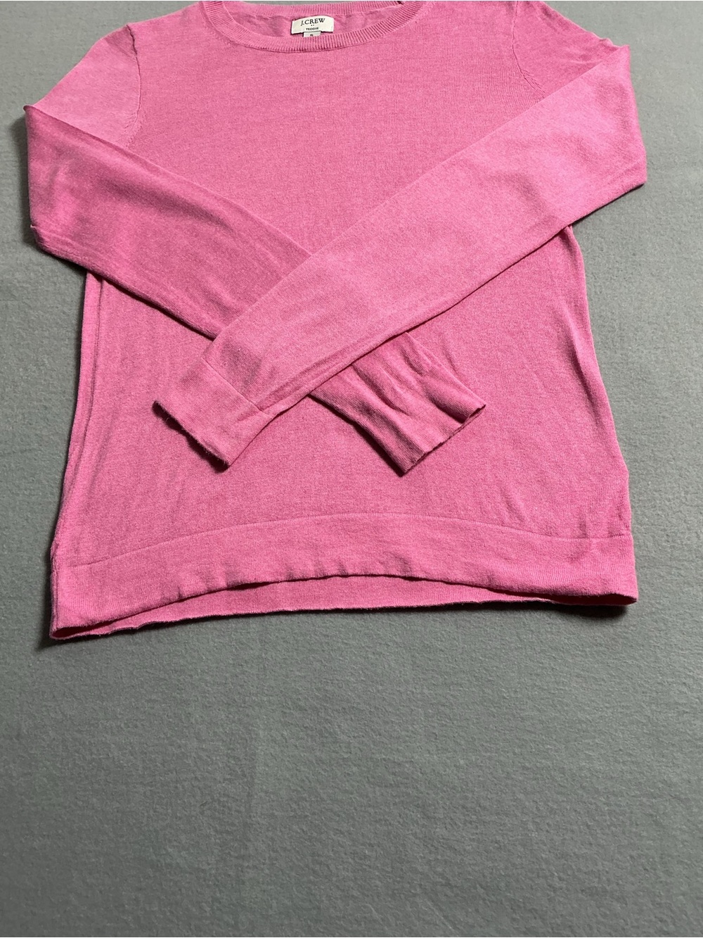 J.Crew Teddie Light Pink 100% Cotton Crewneck Sweater Women’s Small - Picture 8 of 9